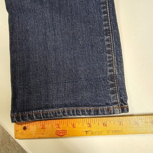 Calvin Klein Jeans Womens 8 Blue Bootcut Medium Wash Denim Embroidered - Picture 13 of 14
